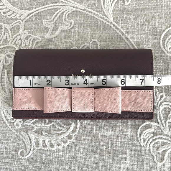 Kate Spade EUC Saffiano Leather Bifold Wallet with Bow Detail - Picture 11 of 14